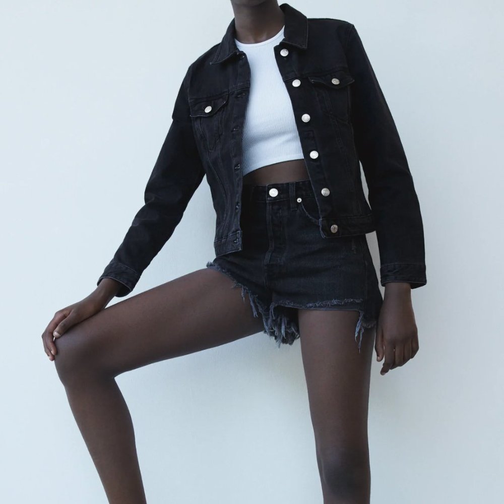 Zara Black Denim Jacket!